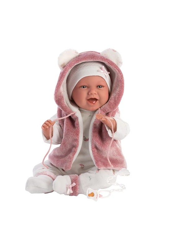 LLORENS - Mimi - csecsemő kislány játékbaba nevető funkcióval - 42 cm