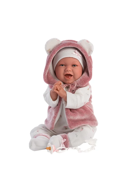 LLORENS - Mimi - csecsemő kislány játékbaba nevető funkcióval - 42 cm