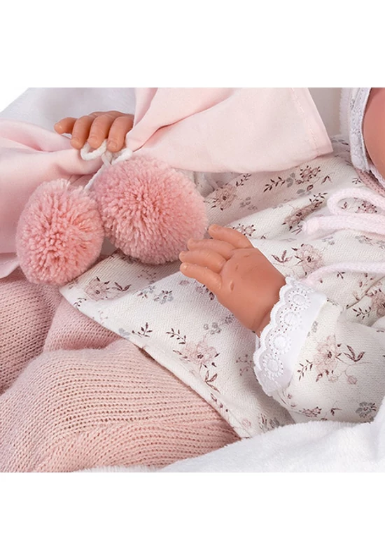 LLORENS - Nica - csecsemő kislány játékbaba párnával - 40 cm