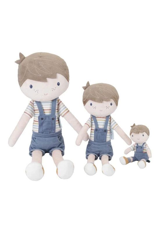 LITTLE DUTCH - Jim, kék ruhában - textilbaba  - 50 cm
