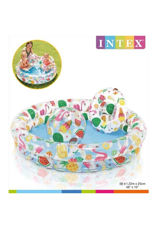 Intex: Gyümölcsös gyermek medence szett - 122 x 26 cm