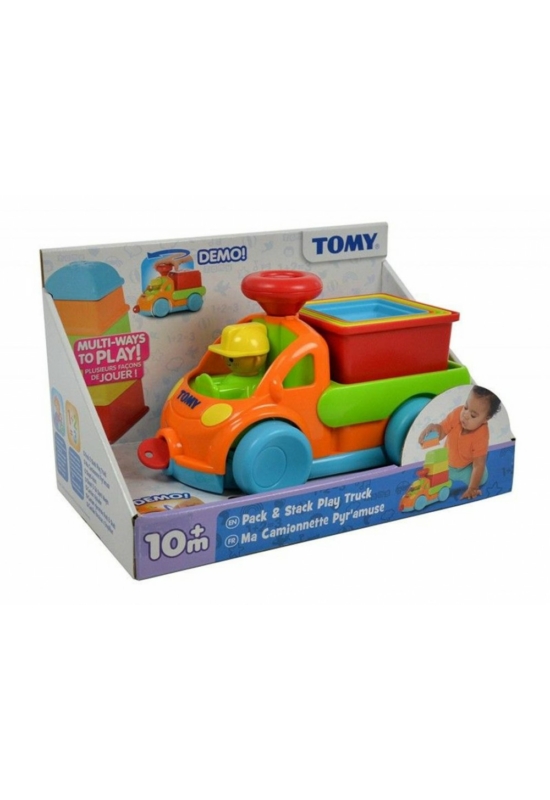 TOMY TOOMIES - Csészerakosgató kisautó - bébi építő játék (E72467)