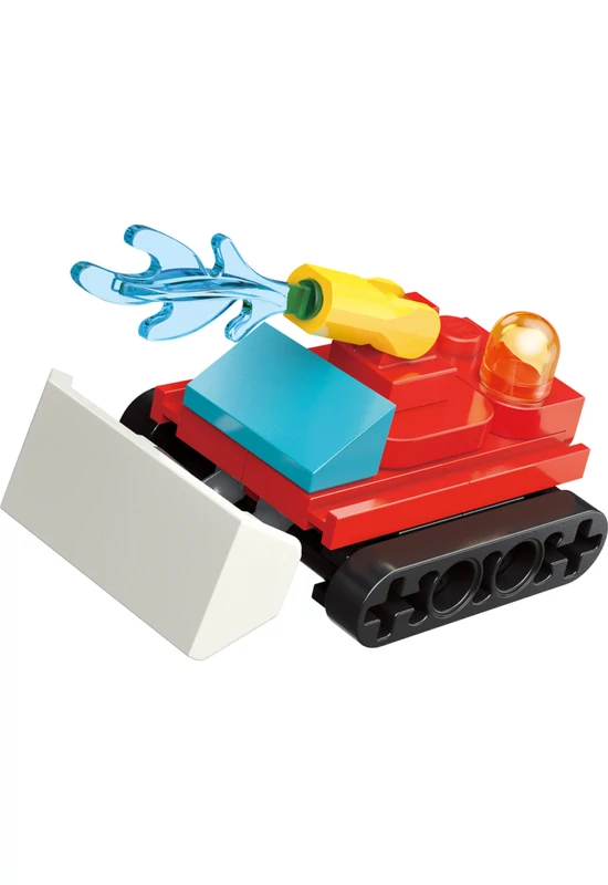 Qman - 10-es szett, egyenként is 3az1-ben mini építőjáték - Tűzoltó Tank - lego-kompatibilis építőjáték 