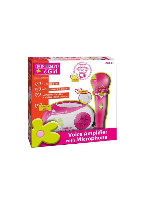 Bontempi erősítő és mikrofon szett - pink
