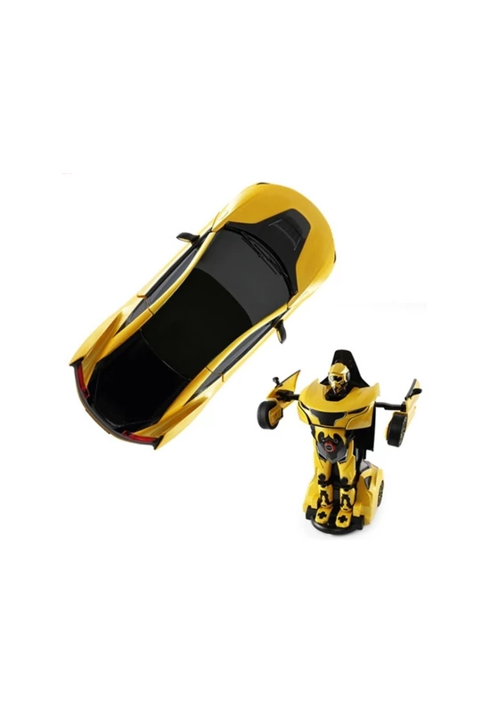 Távirányítós Transformer robot és autó - sárga