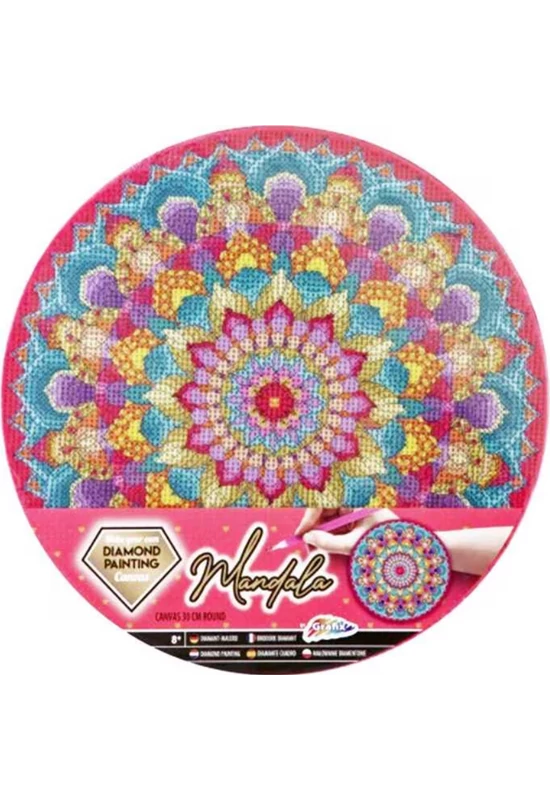 Gyémánt mozaik kirakó - Mandala, pink