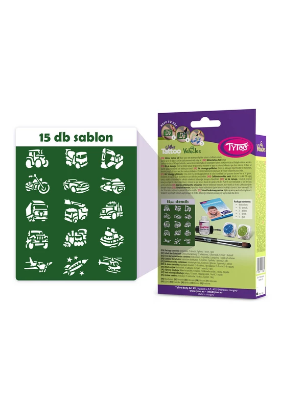 Tytoo - Vehicles csillámtetoválás - Járművek