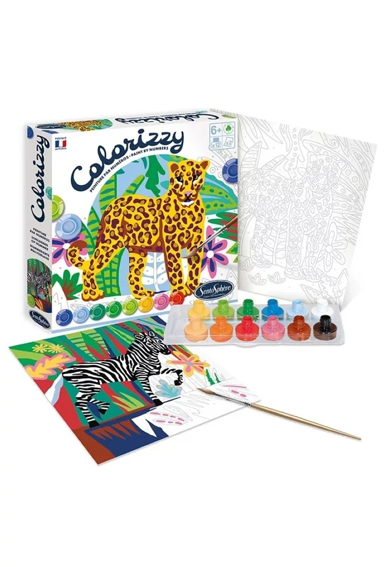 Sentosphere - Colorizzy számos kifestő - leopárd és zebra - festőkészlet