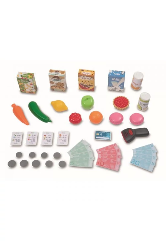 Smoby: Szupermarket pénztárgéppel és bevásárlókocsival - 42 részes