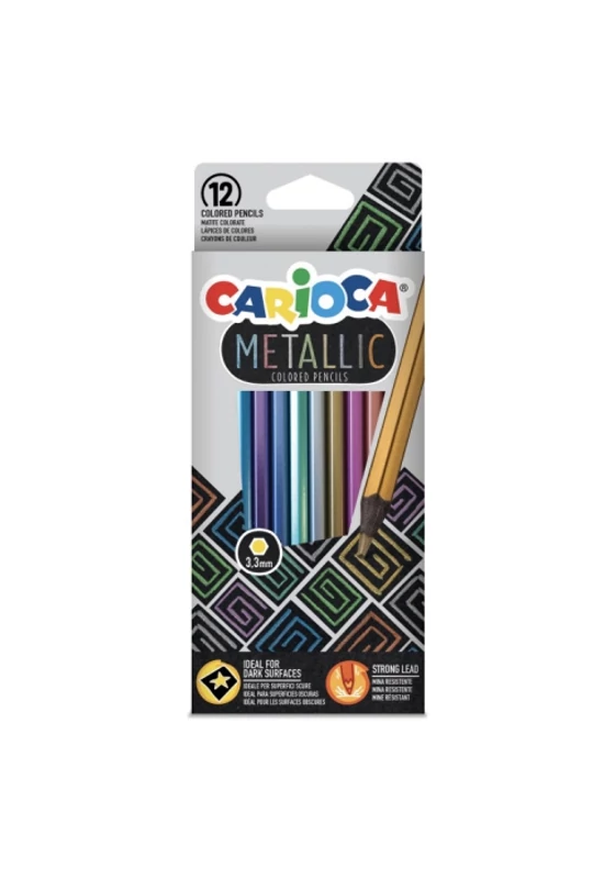 CARIOCA - Metallic színes ceruza szett - 12 db-os