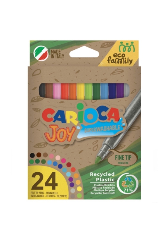 CARIOCA - Eco Joy - színes filctoll szett - 24 db-os