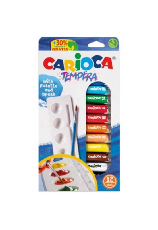 CARIOCA - Tubusos tempera készlet - 12 x 10ml