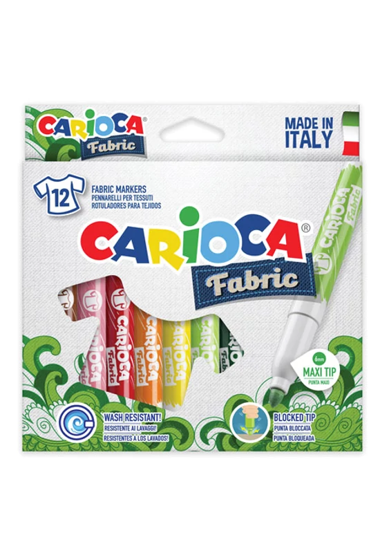 CARIOCA - Textilfilc szett - 12 db-os