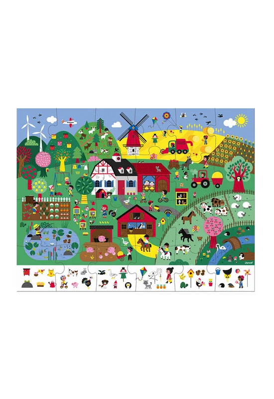 JANOD - Farm - 24 db-os puzzle bőröndben