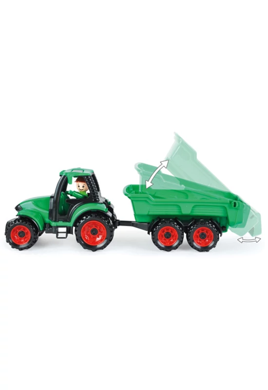 LENA - Truckies - 36 cm-es traktor figurával és utánfutóval