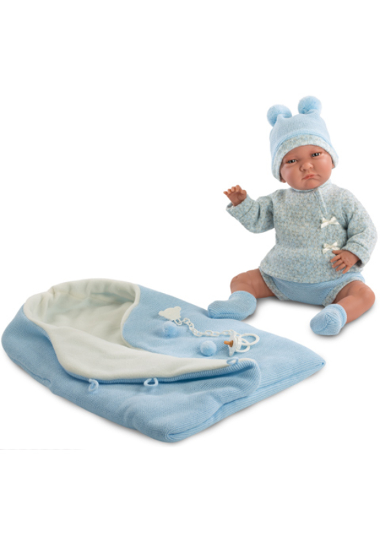 LLORENS - Lalo - csecsemő kisfiú játékbaba - síró funkció