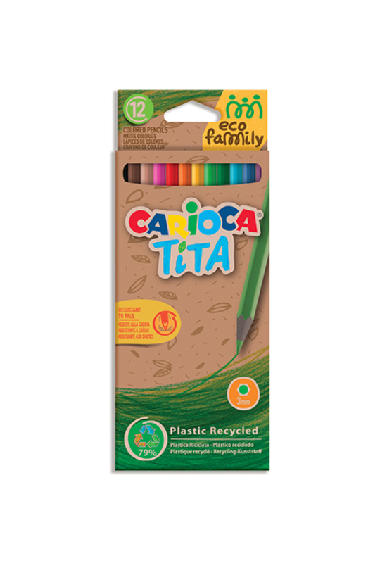 CARIOCA - Tita Eco Family - színes ceruza készlet - 12 db-os