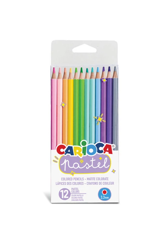 CARIOCA - Pasztell színes ceruza készlet - 12 db-os