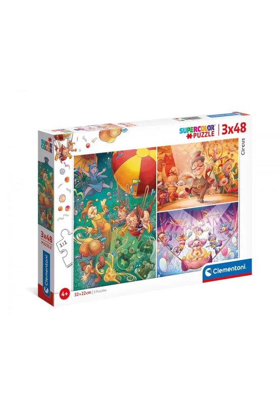 clementoni puzzle - 3 x 48 db. Cirkusz