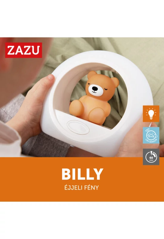 Zazu – BILLY hangérzékelős éjjeli fény, KARAMELL