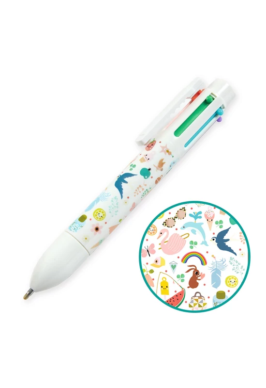 Hatszínű golyóstoll - Tinou rainbow pen, 6 colors