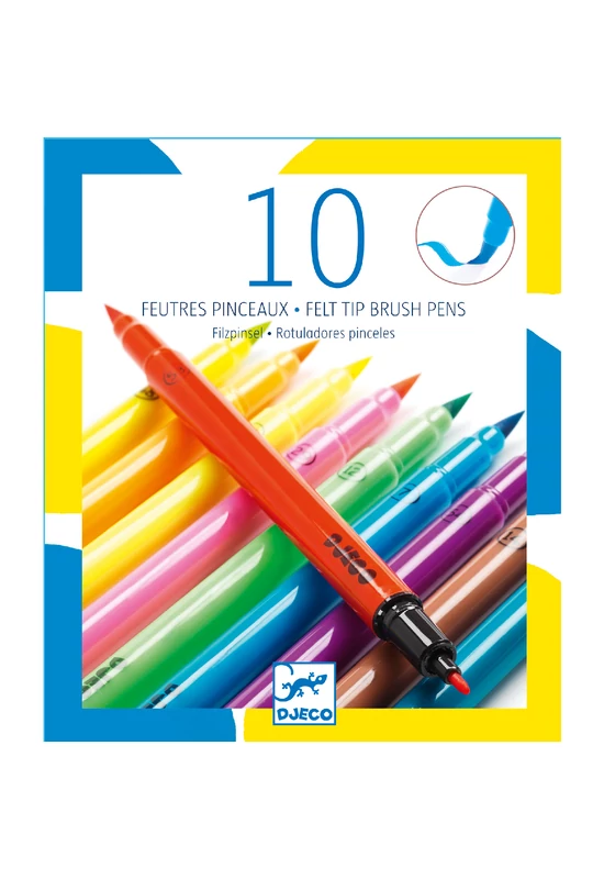 Ecsetfilc készlet - 10 ragyogó szín - Pop colors