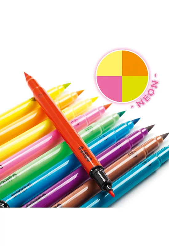 Ecsetfilc készlet - 10 ragyogó szín - Pop colors