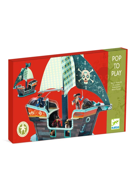 Építőjáték, Pop to play - Kalózhajó 3D - Pirate boat 3D