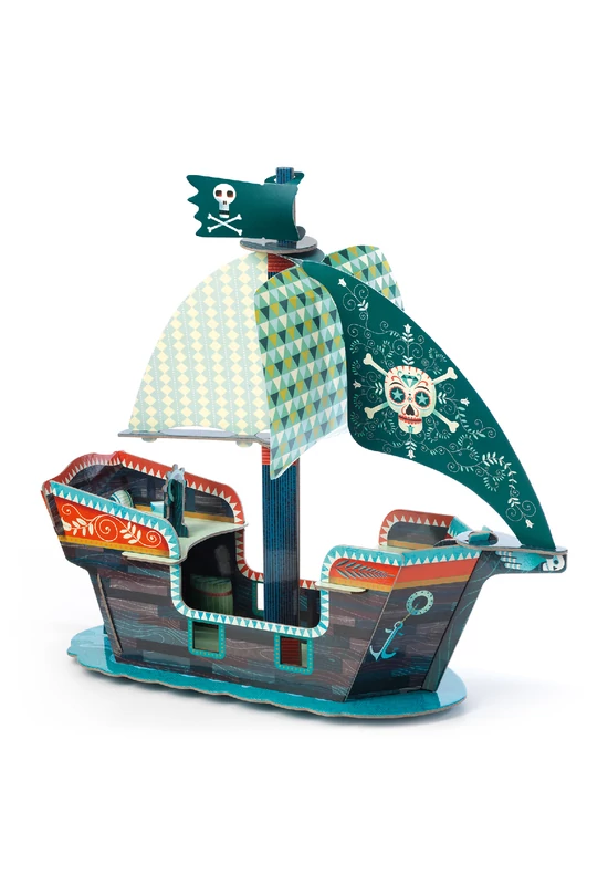 Építőjáték, Pop to play - Kalózhajó 3D - Pirate boat 3D