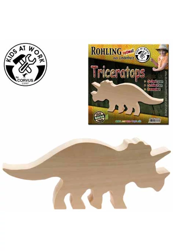 Fafaragás - Triceratops figura körbevágva