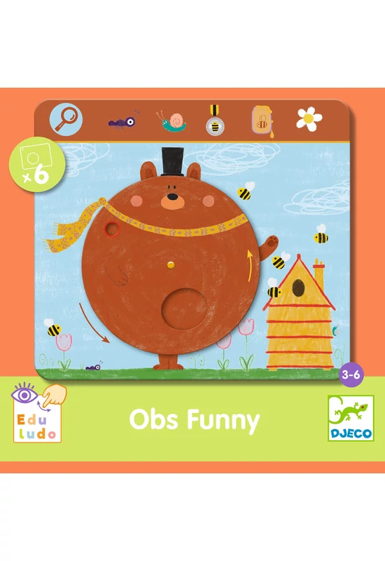 Fejlesztő játék, megfigyelés - Keress és pörgess, Tréfás - Eduludo Obs Funny