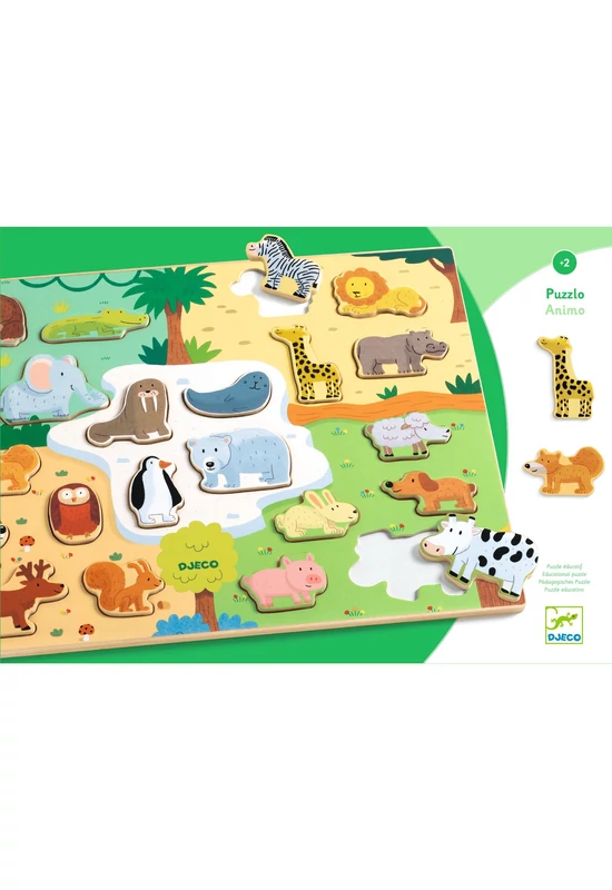Formaillesztő, formaberakó - Állati formák - Puzzlo Animo 