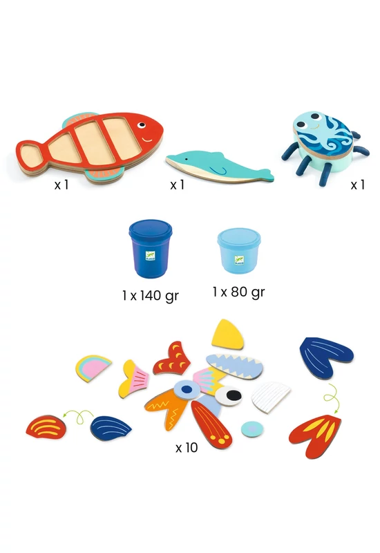 Gyurmaformázó készlet - Tengeri teremtményeim - Myseacreatures