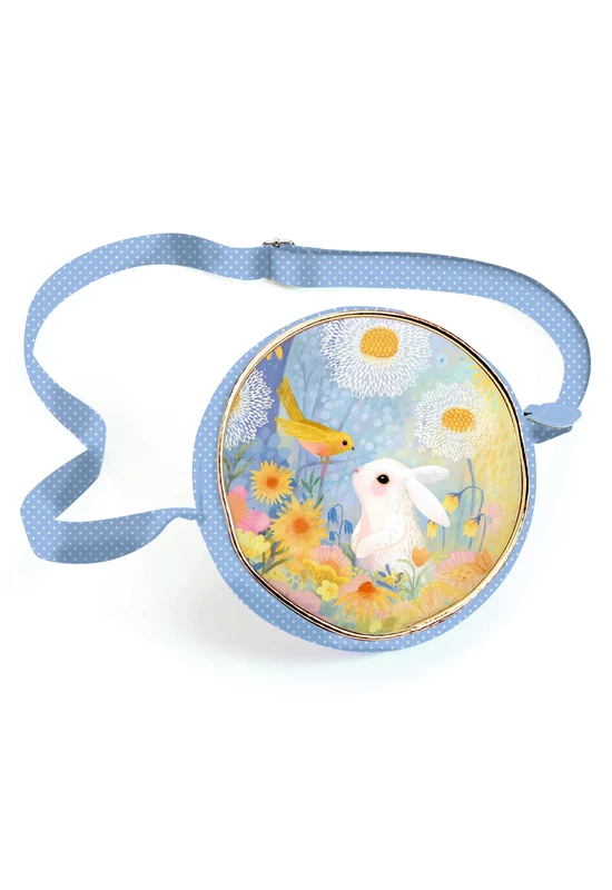 Kerek oldaltáska - Fehér nyuszi - White rabbit