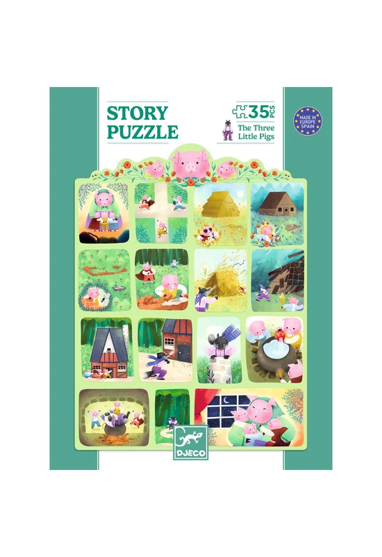 Mese puzzle - A három kismalac, 35 db-os - The Three Little Pigs