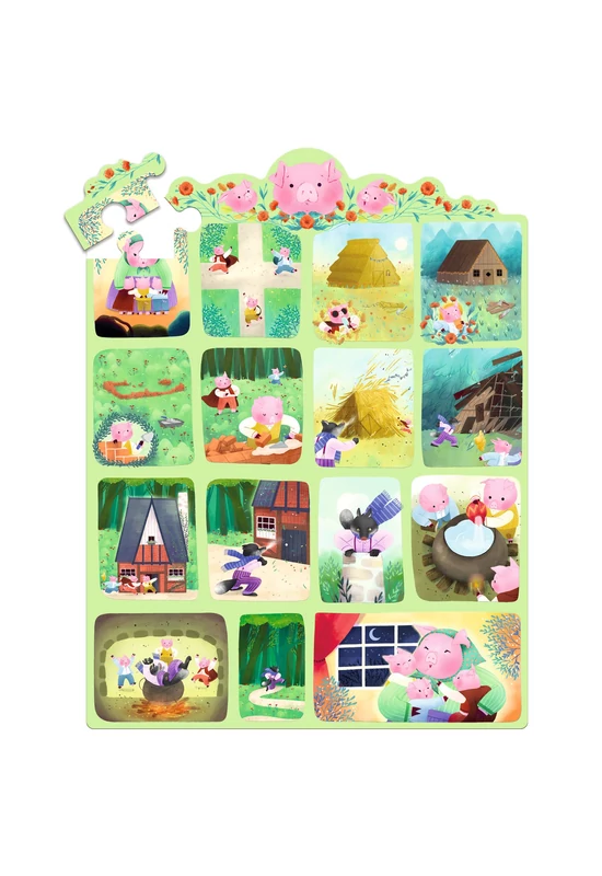 Mese puzzle - A három kismalac, 35 db-os - The Three Little Pigs