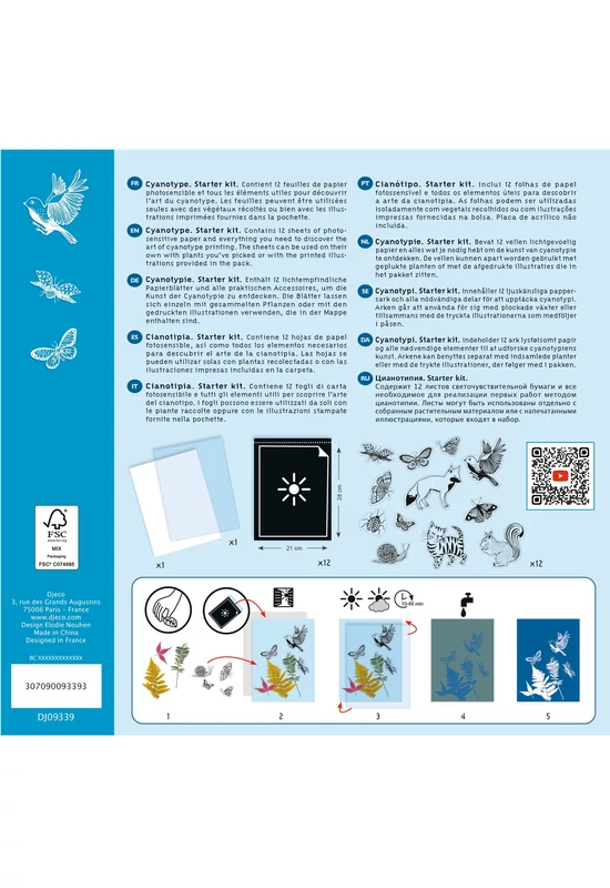 Művészeti műhely - Napnyomat kezdő készlet - Cyanotype Starter Kit