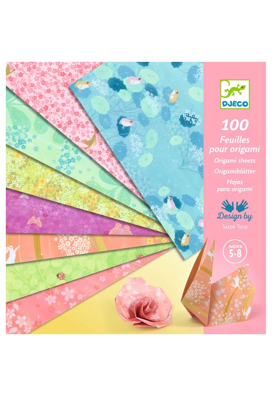 Origami 100 lapos készlet - Tavasz, 10 x10 grafikával - Haru