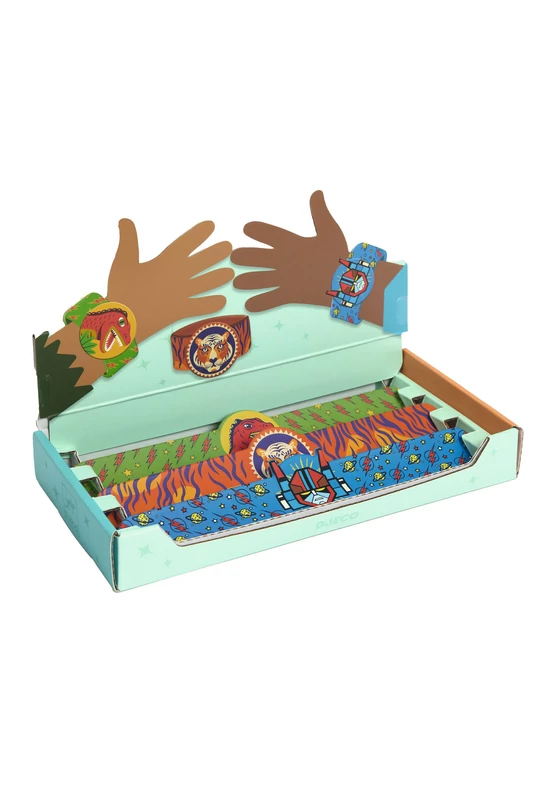 Rácsapós karkötő - Dínó, Tigris, Szuperhős - Winding bracelets dino, tiger, superhero