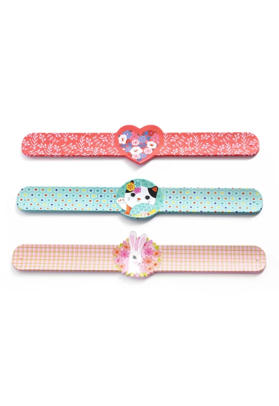 Rácsapós karkötő - Szív, Macsek, Nyúl - Slap bracelets heart,rabbit,cat