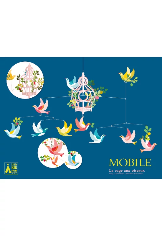 Szélmobil függődísz - Madárkalitka - Birdcage