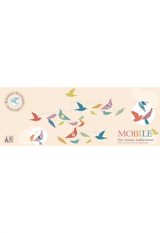 Szélmobil függődísz - Sokszínű Madarak - Mobile Katsumi-Multicolored birds
