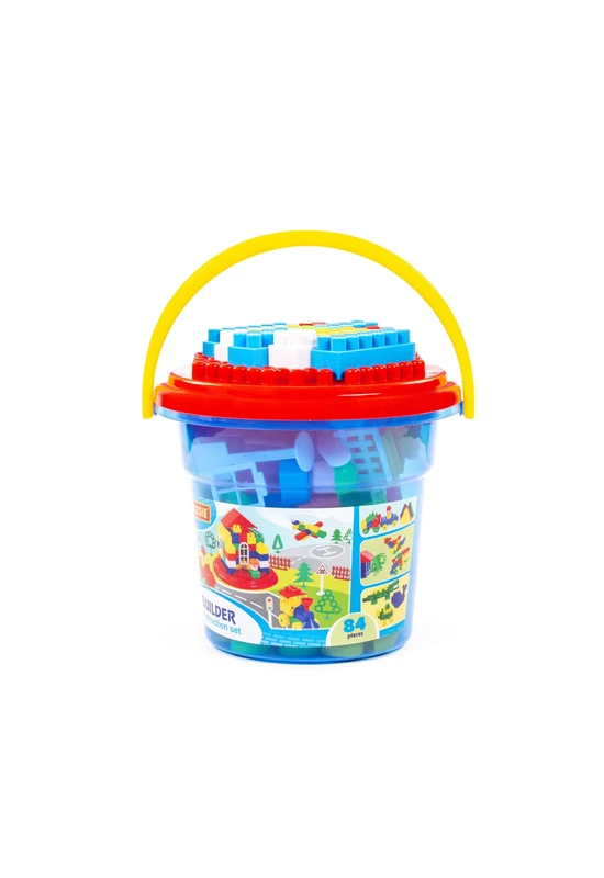 Polesie - Építőkészlet Builder - 84db-os Maxi vödör