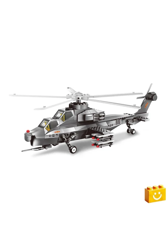 WANGE® 4002 - Katonai helikopter építőjáték - 100% kompatibilis minden más kedvelt márkával