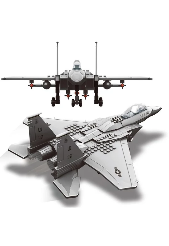 WANGE® 4004 - F-15 katonai vadászrepülőgép építőjáték - 100% kompatibilis minden más kedvelt márkával