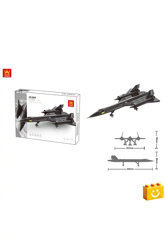 WANGE® 4005 - SR-71 Blackbird felderítő repülőgép építőjáték - 100% kompatibilis minden más kedvelt márkával