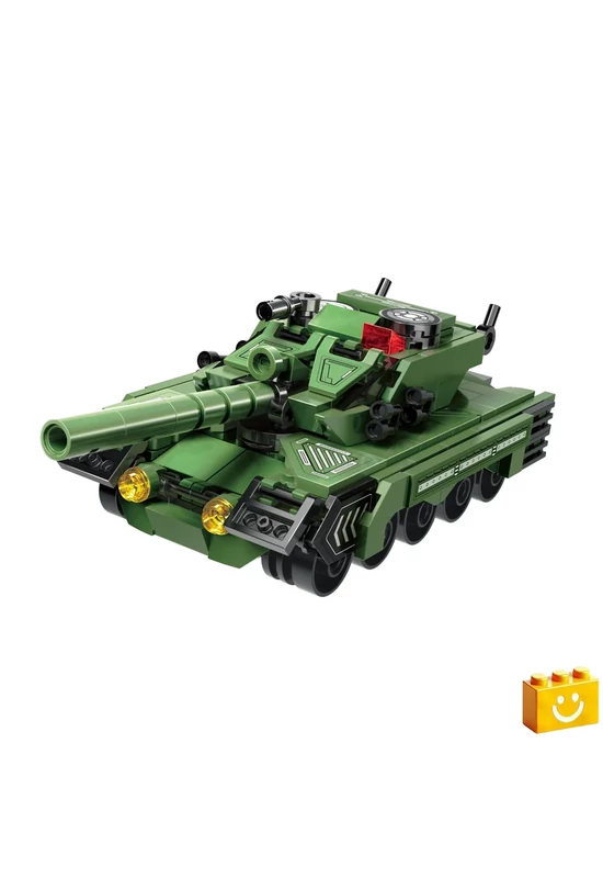 QMAN® 42112 - 3 az 1-ben Tank, harcigép, tankelhárító építőjáték - 100% kompatibilis minden más kedvelt márkával