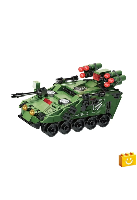 QMAN® 42112 - 3 az 1-ben Tank, harcigép, tankelhárító építőjáték - 100% kompatibilis minden más kedvelt márkával