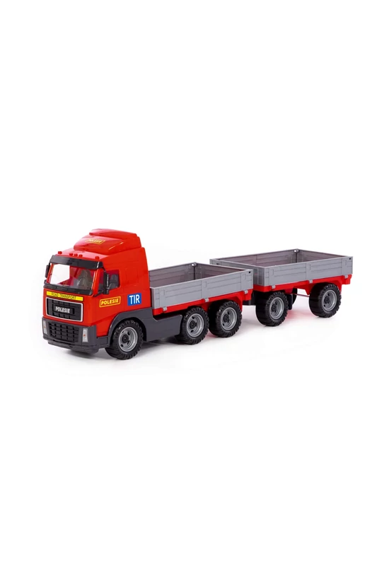 Polesie - Polesie PowerTruck platós teherautó pótkocsival