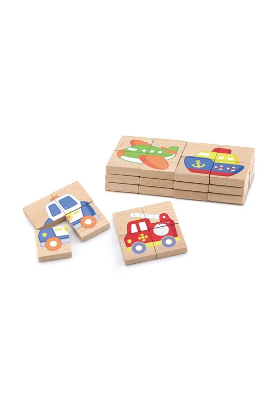 Mágneses fa puzzle - járművek